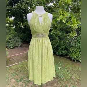 NWT Kay Unger Silk Halter Dress - size 2